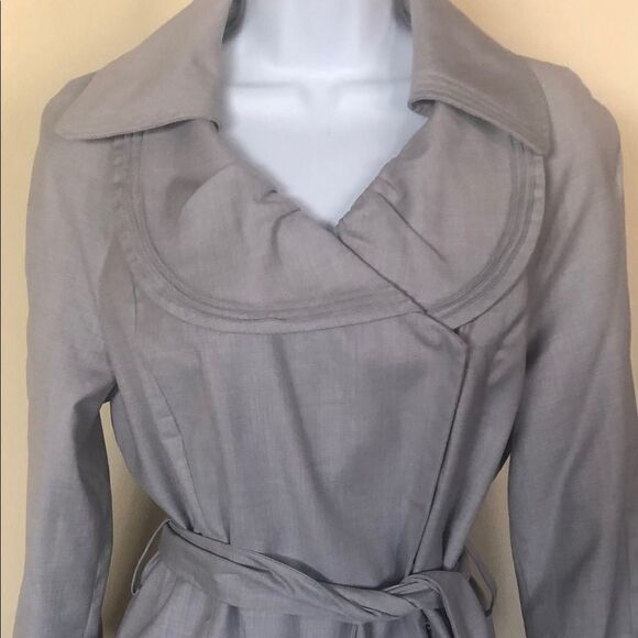 COPY - Alessandro Miele Gray Wrap Ruffled Tail Coat WMS L - Picture 1 of 8